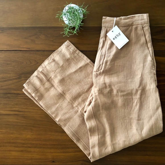 🆕 Val Crop Pant in Pecan Linen - Picture 7 of 8